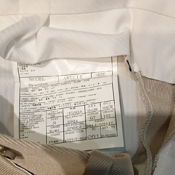 Suitsupply Taupe/Cream Dress Pants 32 - Picture 4 of 14